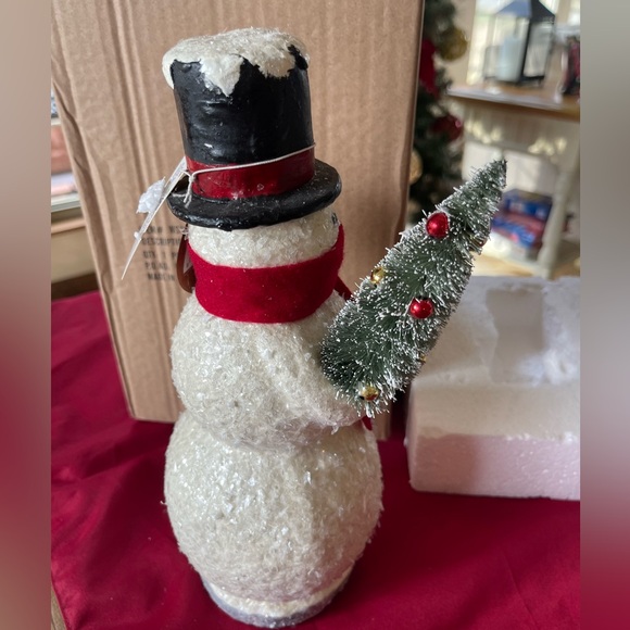 Ragon House Collectible 10.5” Holly Adorned Hat Snowman - Picture 6 of 7